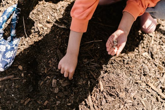Kids participating in gardening activities